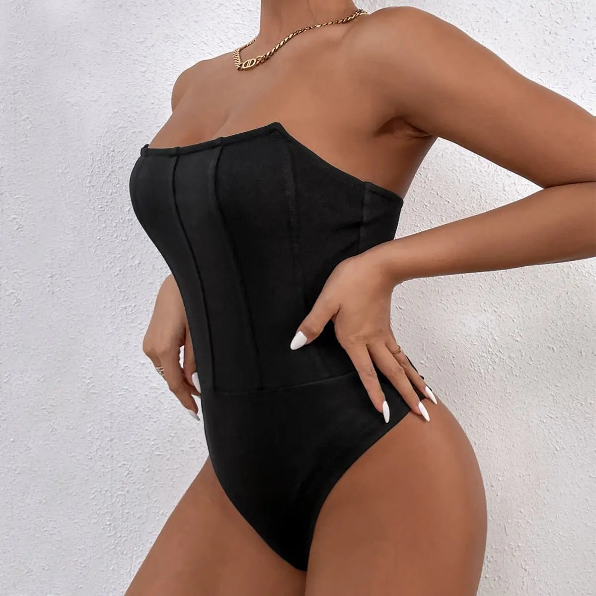 Basic Strapless Tube Top Jumpsuit Women MyQualityproduct.shop