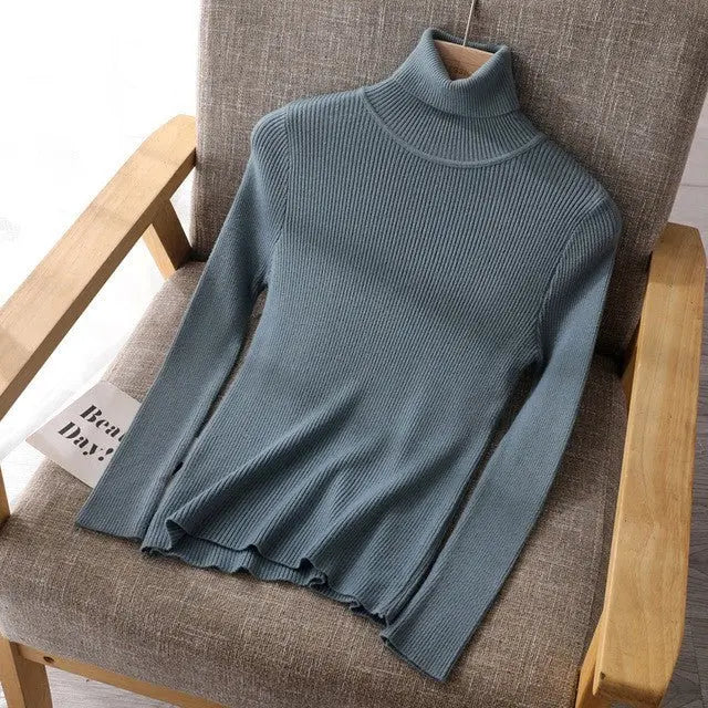 Basic Women highneck Sweaters MyQualityproduct.shop