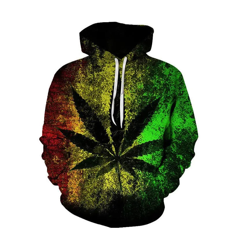 Beach Maple Leaf Couples Sport Sweaters Men And Women Casual Hoodies MyQualityproduct.shop