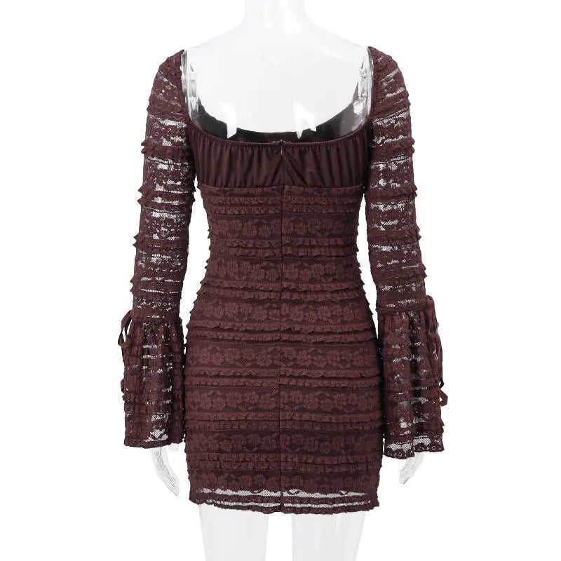 Bell Sleeve Sheath Dress Women MyQualityproduct.shop