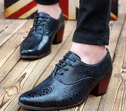 British Fashion Shoe Men Have Raised Pointy Tips - MyQualityproduct.shop