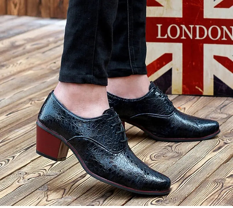 British Fashion Shoe Men Have Raised Pointy Tips - MyQualityproduct.shop