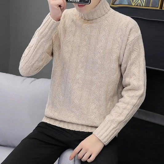 Casual Loose High Neck Sweater Men Top MyQualityproduct.shop