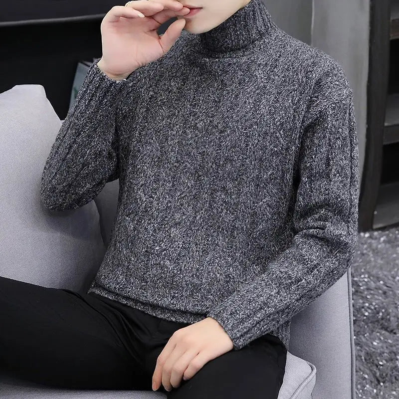 Casual Loose High Neck Sweater Men Top MyQualityproduct.shop