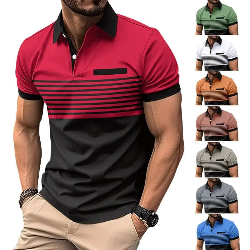 Casual Striped Shirt With Chest Pocket Men Clothing MyQualityproduct.shop