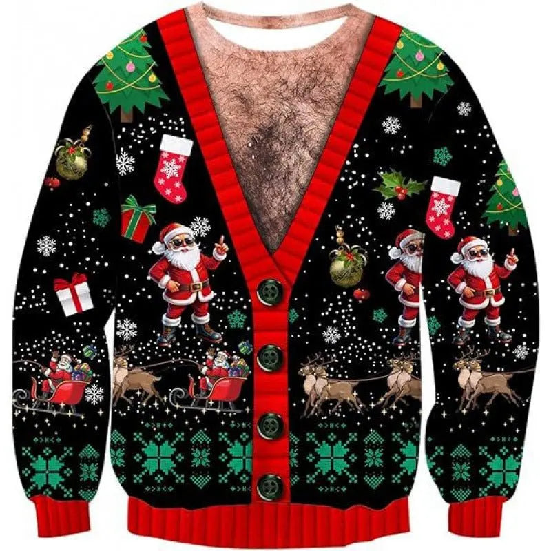 Christmas Tree Style Old Man Dance Dress Up Sweater - MyQualityproduct.shop