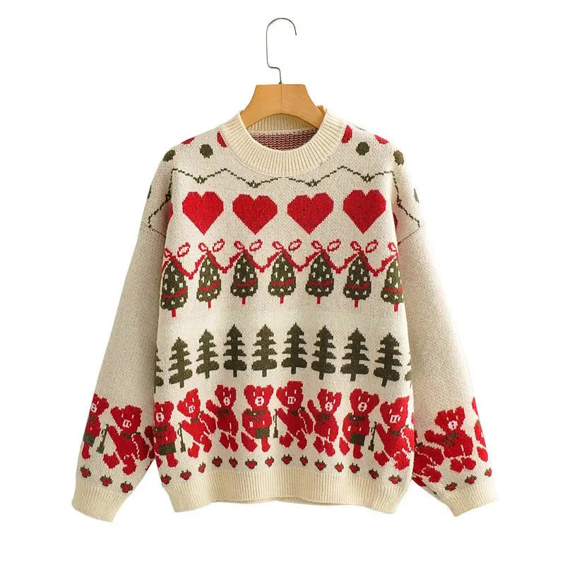 Christmas sweater women knitted pullover top MyQualityproduct.shop