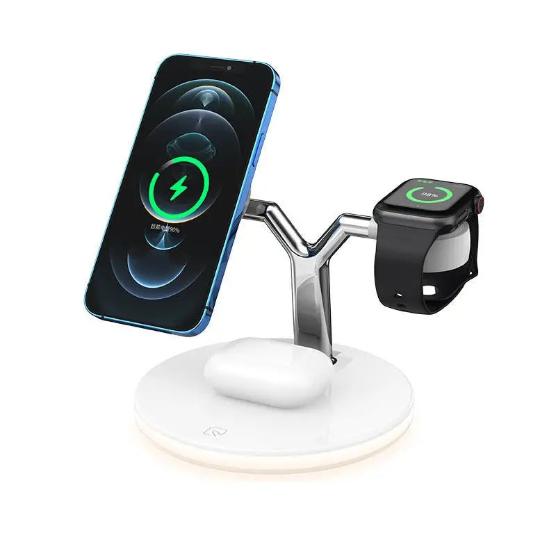 Compatible with Apple, 3 In 1 Magnetic Wireless Charger 15W Fast Charging Station For Magsafe Chargers MyQualityproduct.shop