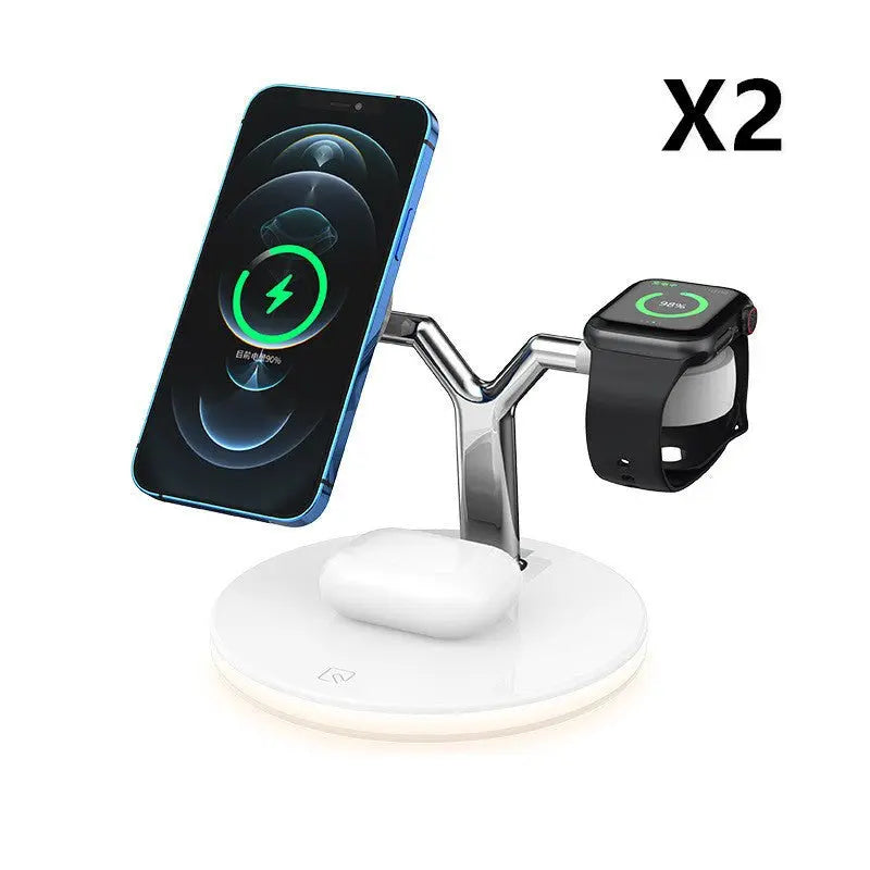 Compatible with Apple, 3 In 1 Magnetic Wireless Charger 15W Fast Charging Station For Magsafe Chargers MyQualityproduct.shop