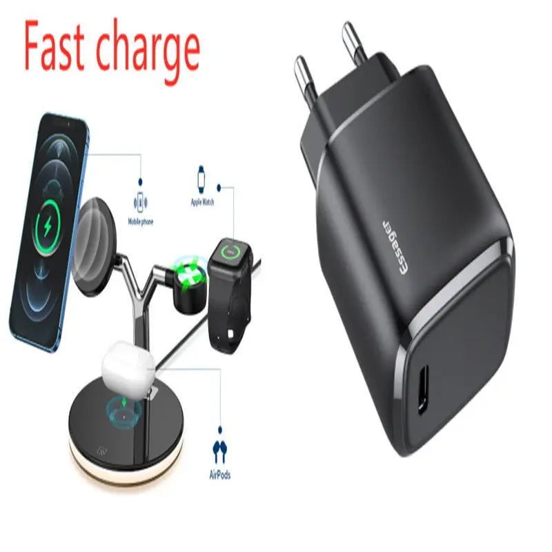 Compatible with Apple, 3 In 1 Magnetic Wireless Charger 15W Fast Charging Station For Magsafe Chargers MyQualityproduct.shop