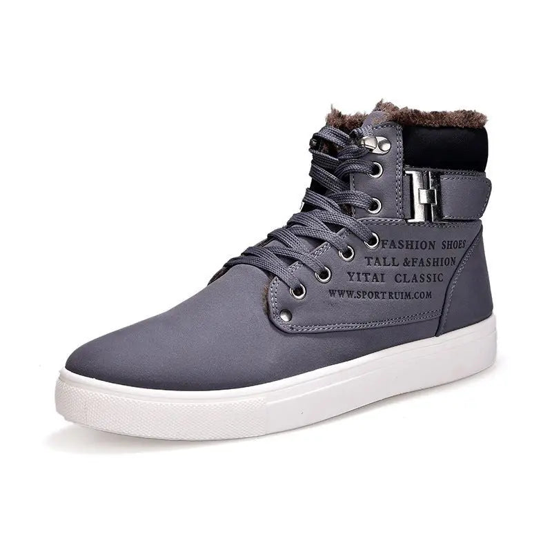 DEKABR Hot Men Shoes Fashion Warm Fur Winter Men Boots Autumn Leather Footwear For Man New High Top Canvas Casual Shoes Men - MyQualityproduct.shop