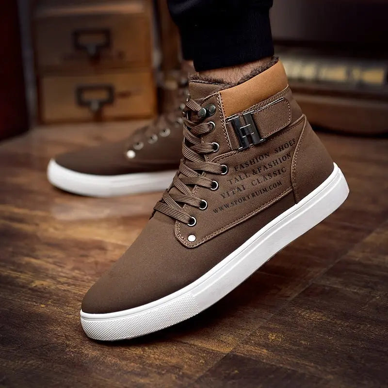 DEKABR Hot Men Shoes Fashion Warm Fur Winter Men Boots Autumn Leather Footwear For Man New High Top Canvas Casual Shoes Men MyQualityproduct.shop