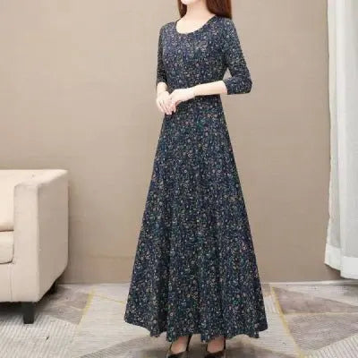 Dress Mother Dress Big Swing Dress Noble Long Skirt Women MyQualityproduct.shop