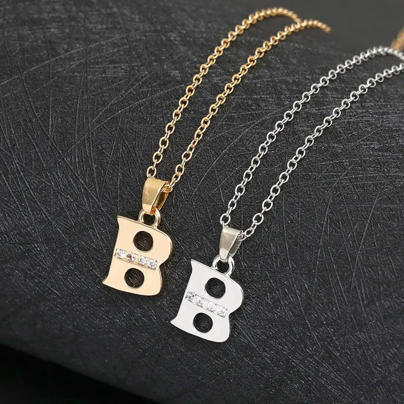 Europe and the United States 26 English alphabet fashion high - grade diamond necklace accessories - MyQualityproduct.shop