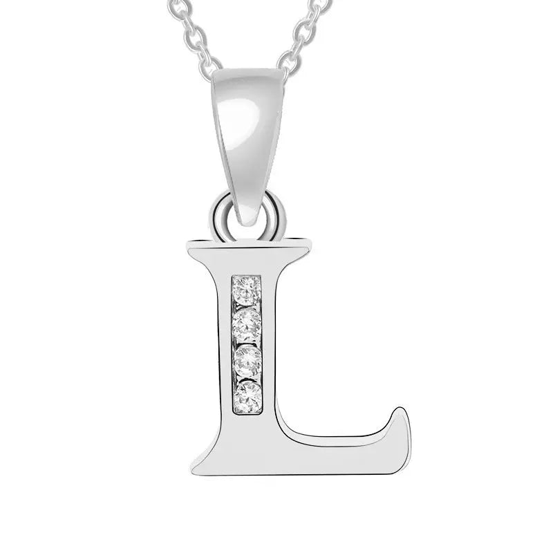 Europe and the United States 26 English alphabet fashion high - grade diamond necklace accessories - MyQualityproduct.shop