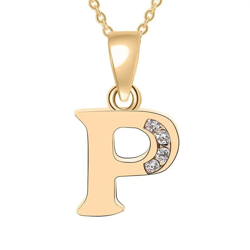 Europe and the United States 26 English alphabet fashion high - grade diamond necklace accessories - MyQualityproduct.shop