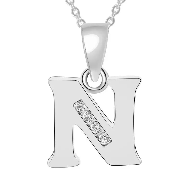 Europe and the United States 26 English alphabet fashion high - grade diamond necklace accessories - MyQualityproduct.shop