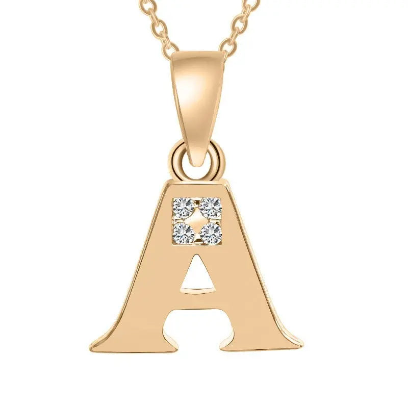 Europe and the United States 26 English alphabet fashion high - grade diamond necklace accessories - MyQualityproduct.shop