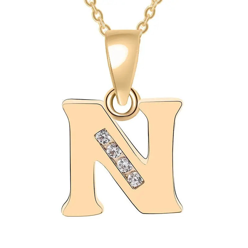 Europe and the United States 26 English alphabet fashion high - grade diamond necklace accessories - MyQualityproduct.shop