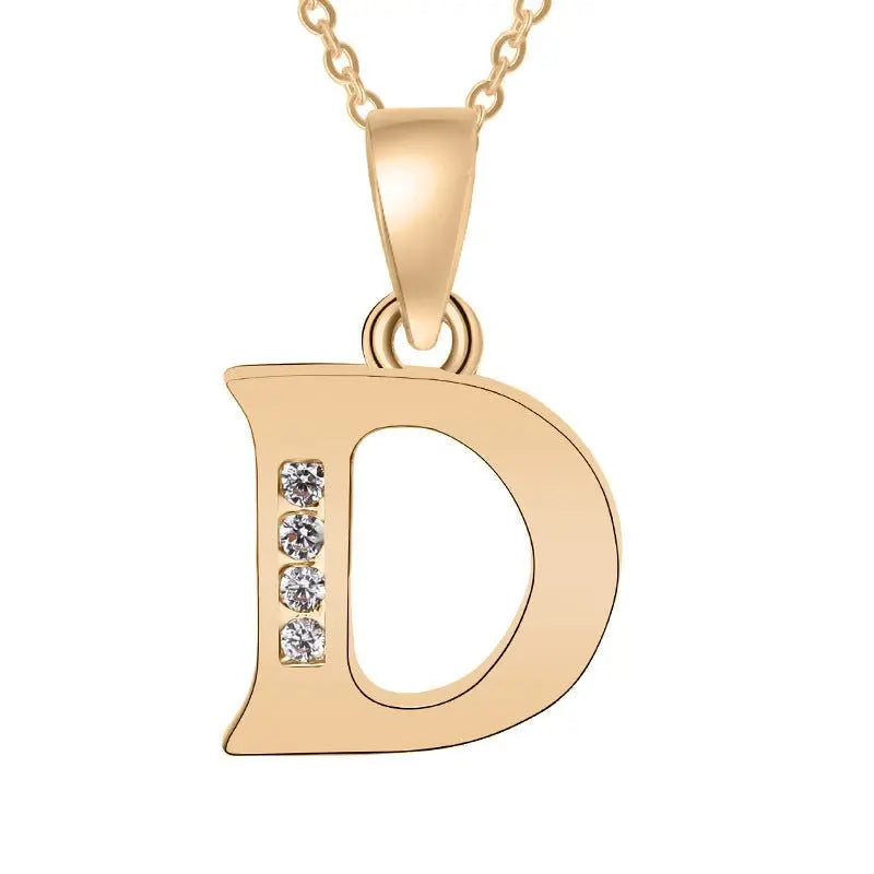 Europe and the United States 26 English alphabet fashion high - grade diamond necklace accessories - MyQualityproduct.shop