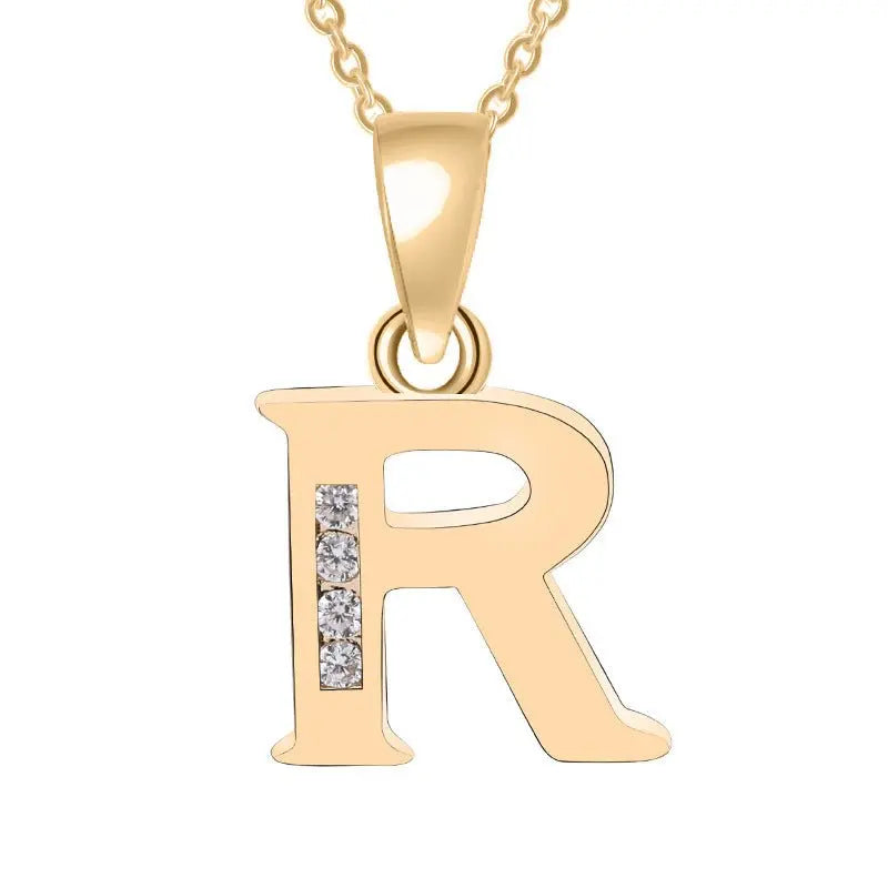 Europe and the United States 26 English alphabet fashion high - grade diamond necklace accessories - MyQualityproduct.shop