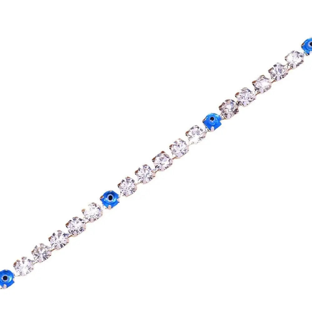 European And American Fashion Accessories Full Diamond Devil's Eye Anklet MyQualityproduct.shop