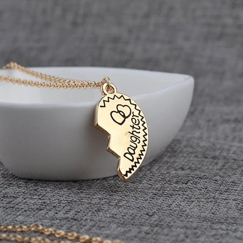 European And American Fashion And Trendy Accessories Heart-shaped Multi-part Letter Motherdaughter Mother Daughter Necklace MyQualityproduct.shop