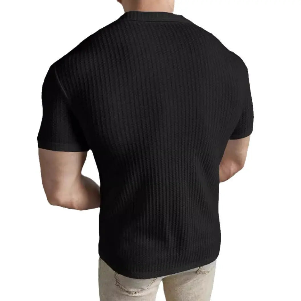 Fashion Casual Slim Top Short Sleeve Men MyQualityproduct.shop