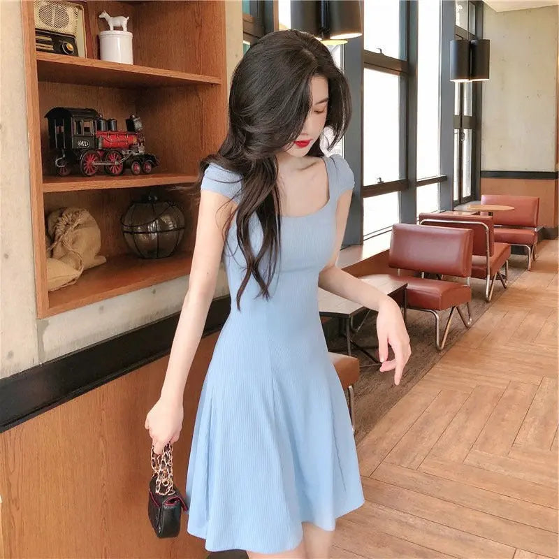 French Bellflower Waist Dress Women MyQualityproduct.shop