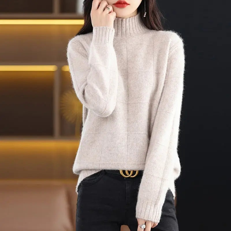 High Collar Loose Short Knitted Sweaters MyQualityproduct.shop