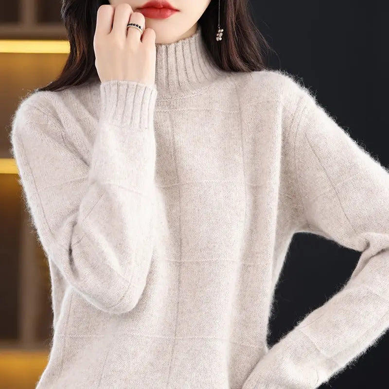 High Collar Loose Short Knitted Sweaters MyQualityproduct.shop