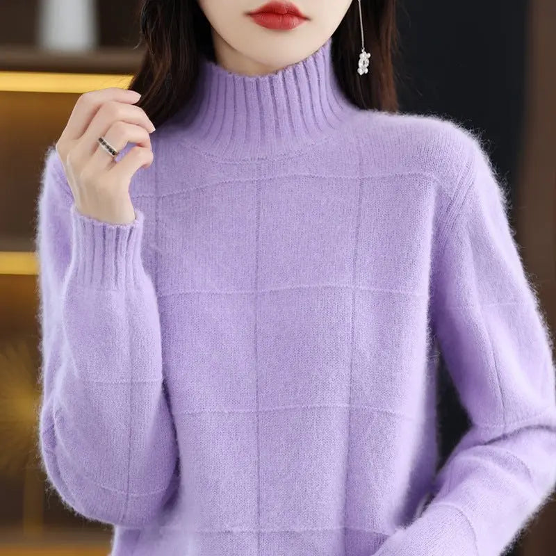 High Collar Loose Short Knitted Sweaters MyQualityproduct.shop