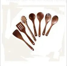 High Temperature Vegetable Spatula Acacia Wood Cooking Set Wooden Spatula MyQualityproduct.shop