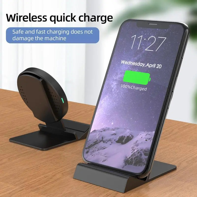 Horizontal Cooling Hole Mobile Phone Holder Wireless Fast Charger MyQualityproduct.shop