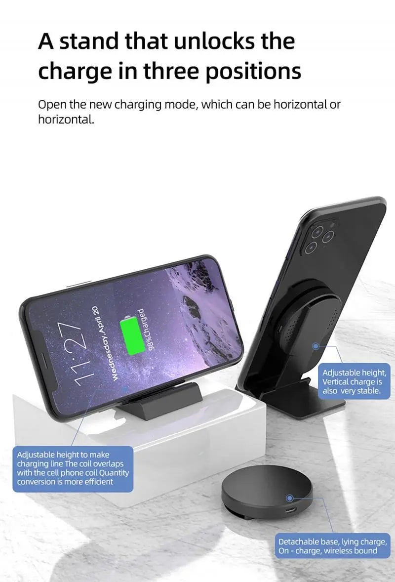 Horizontal Cooling Hole Mobile Phone Holder Wireless Fast Charger MyQualityproduct.shop