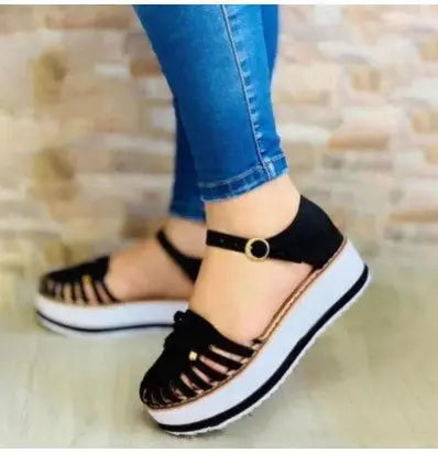 Ladies New Platform Hollow Trifle Shoe Buckle Sandals MyQualityproduct.shop