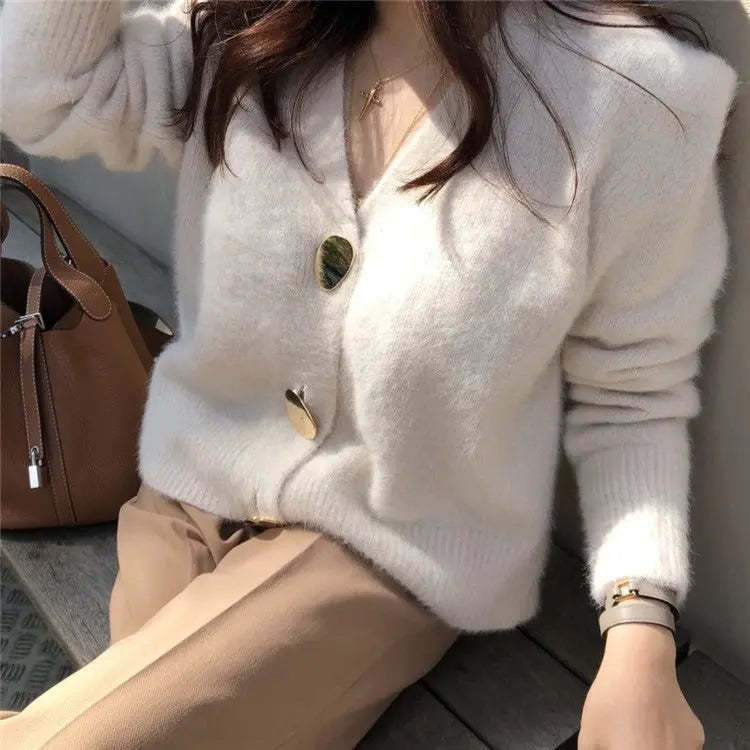 Lazy knitted cardigan top women - MyQualityproduct.shop