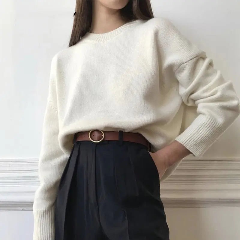 Long Elastic Sweaters Sweater women Mens Knit Basic Loose MyQualityproduct.shop