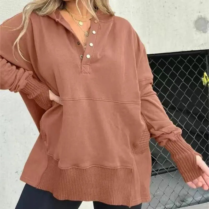 Loose Casual Thread Patchwork Top Women MyQualityproduct.shop