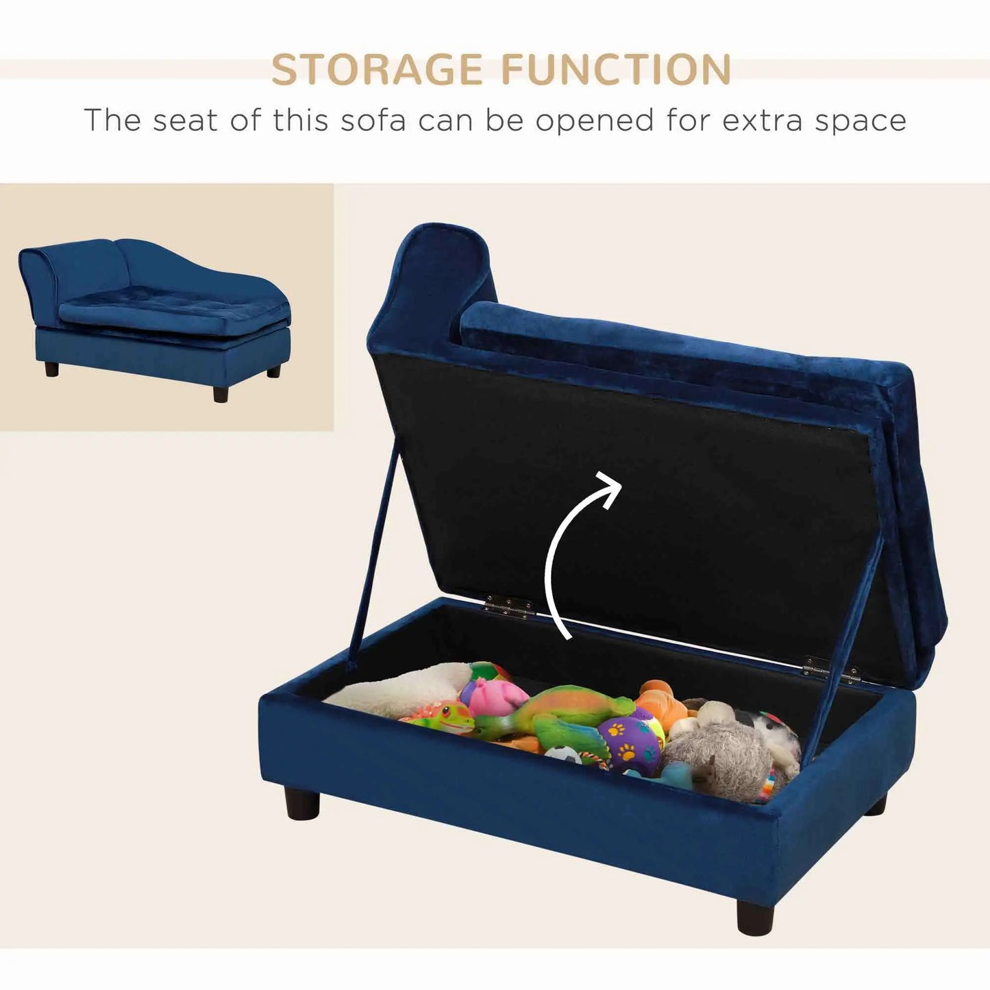 Luxury Small Dog Bed With Hidden Storage MyQualityproduct.shop