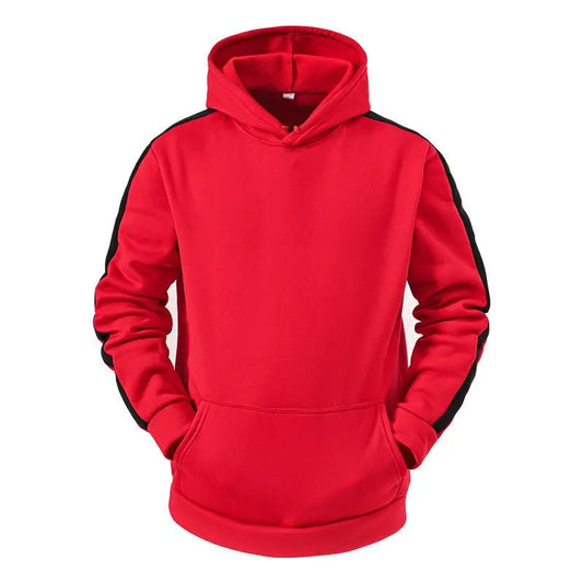 Men Casual Sweater Hooded Stitching Top MyQualityproduct.shop