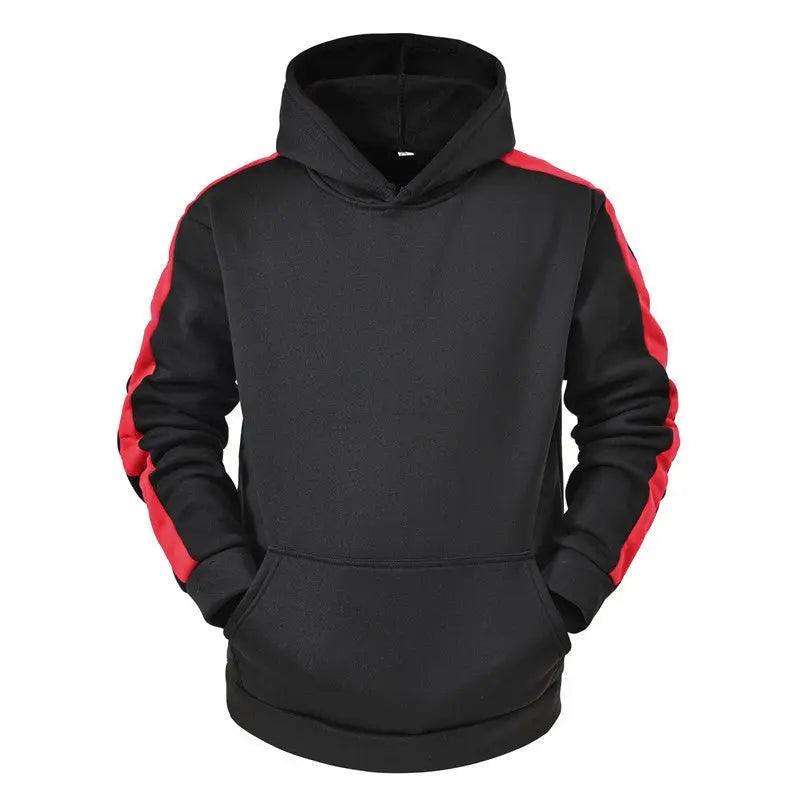 Men Casual Sweater Hooded Stitching Top MyQualityproduct.shop