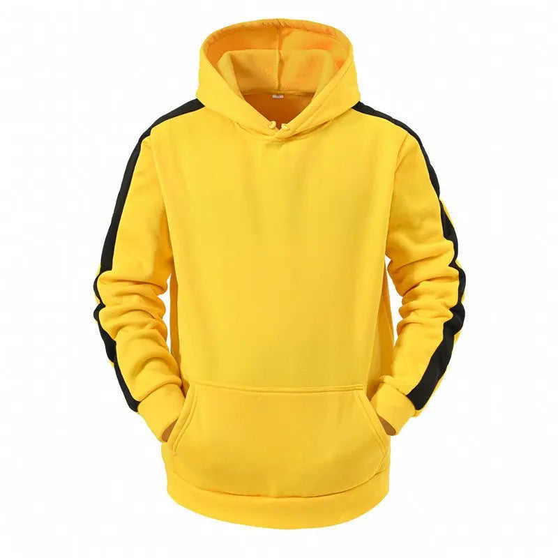 Men Casual Sweater Hooded Stitching Top MyQualityproduct.shop