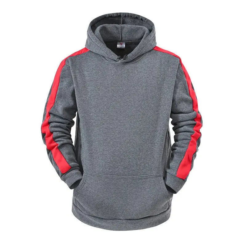 Men Casual Sweater Hooded Stitching Top MyQualityproduct.shop