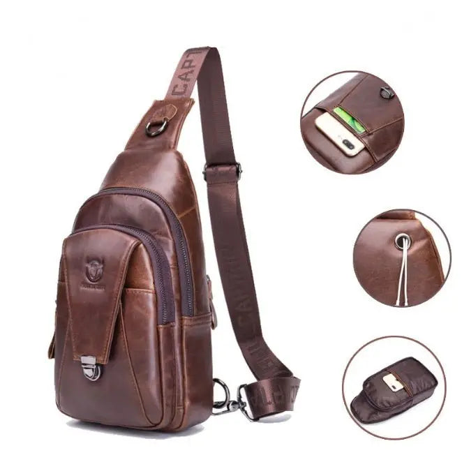 Men Genuine Leather Crossbody Bag MyQualityproduct.shop