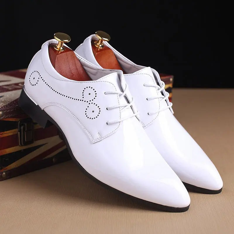 Men Leather Shoes Men Business Casual Dress Shoes Business Casual Leather Shoes Slip-on Black Driving Shoe For Men - MyQualityproduct.shop