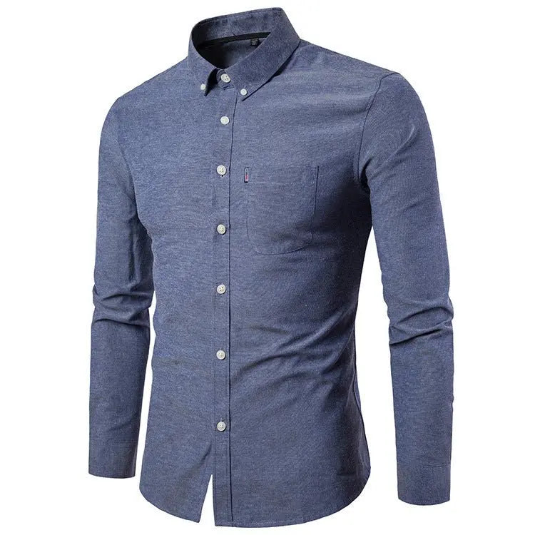 Men S Shirts Korean Men Slim Long Sleeve Dress Shirt MyQualityproduct.shop