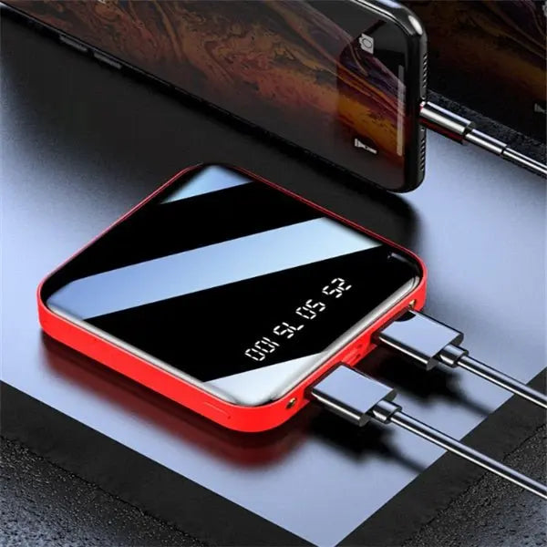 Mini Power Bank 20000 MAh Portable Mirror Digital Display Power Bank MyQualityproduct.shop