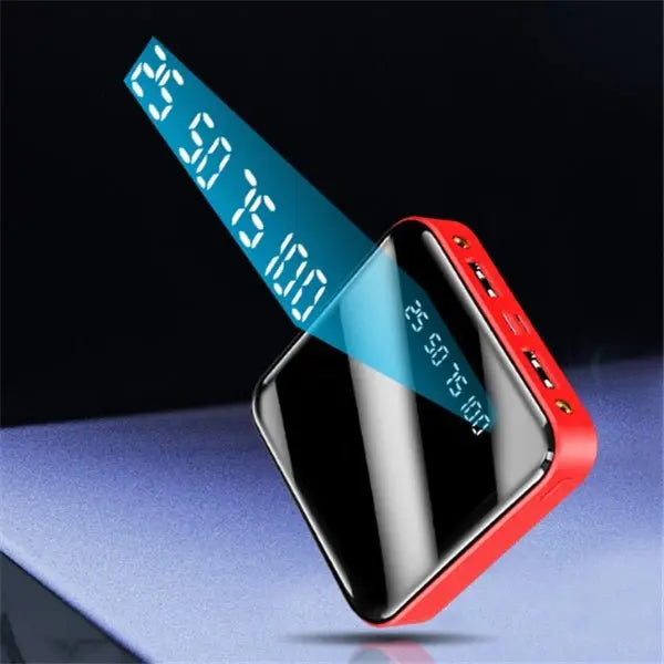 Mini Power Bank 20000 MAh Portable Mirror Digital Display Power Bank MyQualityproduct.shop