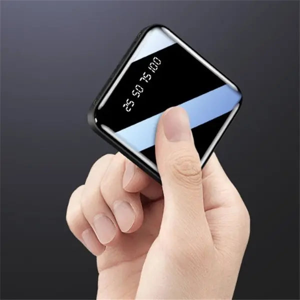 Mini Power Bank 20000 MAh Portable Mirror Digital Display Power Bank MyQualityproduct.shop